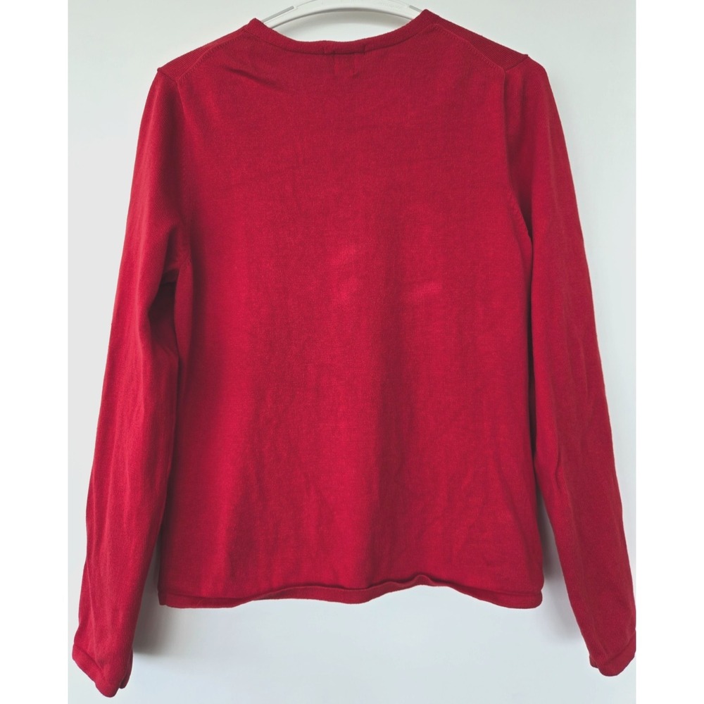 Vintage GAP Stretch Red Cardigan Sweater Soft Women L Y2K Preppy Quiet Luxury - Picture 2 of 16